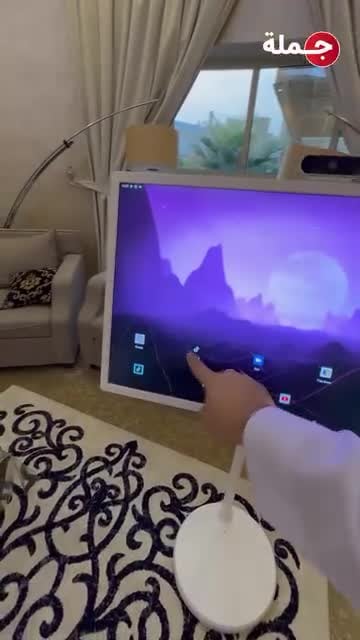 شاشة متنقلة اندرويد لمس ذكية تكتك مع ستاند كاميرا 32 بوصة Taktik Portable Smart Screen 1080p Rotatable Touch Screen