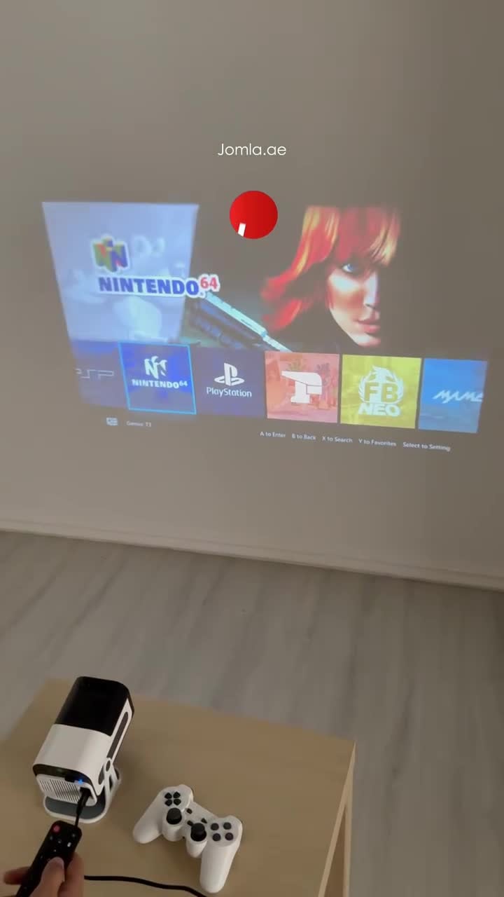 3D 4K Game Projector with Integrated Controller and HiFi Speakers