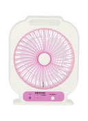 Krypton 8 inch Rechargeable Powerful Table Fan With LED Night Light 900 g 45 W KNF222 White