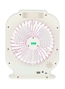 Krypton 8 inch Rechargeable Powerful Table Fan With LED Night Light 900 g 45 W KNF222 White