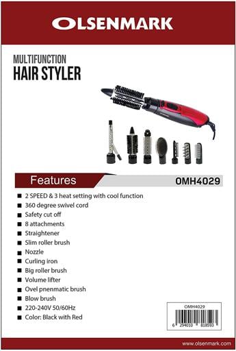 مجموعة أدوات تصفيف الشعر 8 في 1 Olsenmark Multi Function Hair Styler