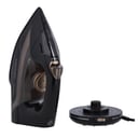 مكواة بخار 2200W لون أسود Corded And Cordless Steam Iron Dry, Steam, Spray - Olsenmark