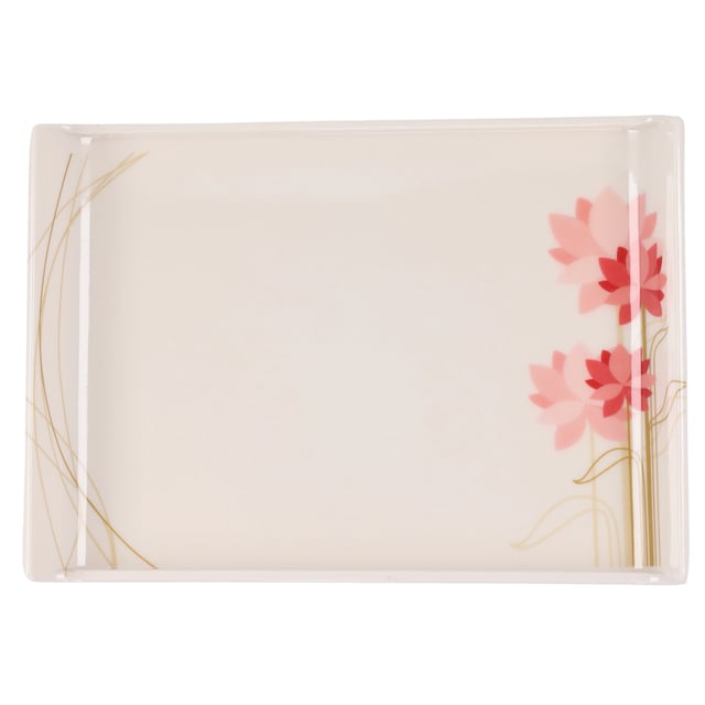 Royalford Melamine Boat Serving Tray With Wide Handles (22.9X16.0X1.3Cm) - Lightweight Tough Material