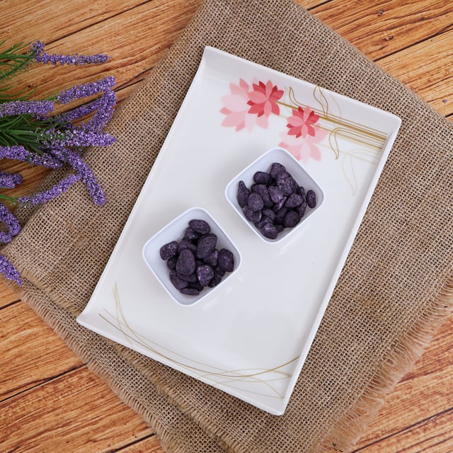 Royalford Melamine Boat Serving Tray With Wide Handles (22.9X16.0X1.3Cm) - Lightweight Tough Material