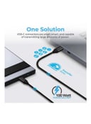 وصلة شحن ونقل بيانات تدعم Thunderbolt 3 أسود | Ultra-Fast Thunderbolt 3