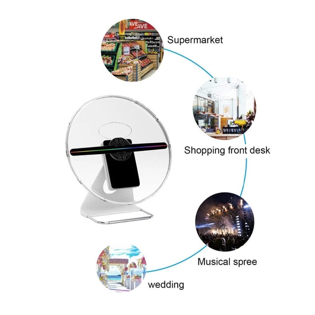 مروحة 3d بتقنية الهولوجرام 30سم كروني CRONY AD30 3D Hologram Fan