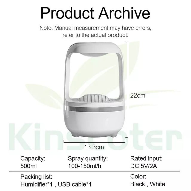 جهاز تنقية الهواء Anti-Gravity Water Drops Humidifier Air Purification بقطرات الماء المضادة للجاذبية