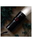 Geepas Waterproof Led Flashlight With Power Bank Aluminum Housing With 25w High Power Led 15 Hours Working Time With Power Reminder Overcharge And Discharge Protection Compact And Portable Design Perfect