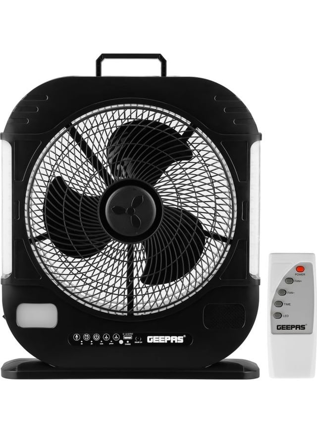 مروحة أرضية 12 انش 3 شفرات 40 واط قابلة لإعادة الشحن جيباس Geepas 12" Rechargeable Fan With Remote Control With Led Light Function