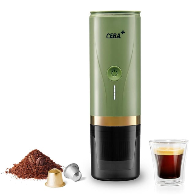 Cera+ Portable Espresso Machine 20 Bar Compatible with NS Capsule and Ground Coffee