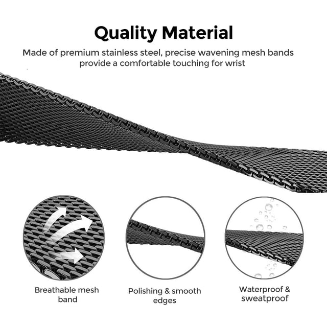 سوار ساعة ميلانيز لهواوي باند 8 و 9 لون غولد روز من او اوزون O Ozone Milanese Straps Compatible with Huawei Band 8 | Band 9