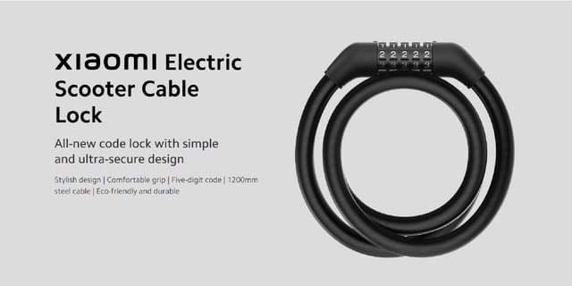 Security for the Xiaomi Electric Scooter Cable Lock