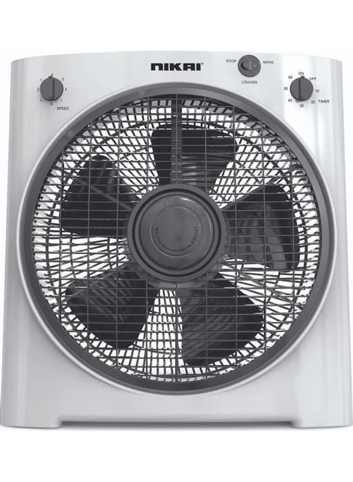 NIKAI Box Fan 5 Blades 12 Inch 40 W NF755N2 Grey